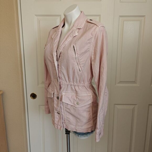 GAP pale pink tencel utility jacket sz S - Picture 6 of 12